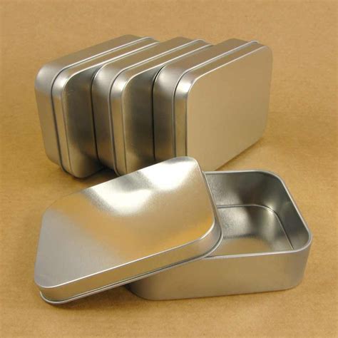 metallic gift box|metal tin box with lid.